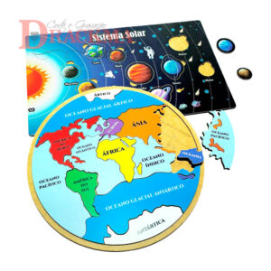 Kit Quebra-Cabeça Mapa Mundi – Tabuleiro Sistema Solar